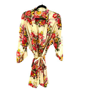Floral WOMENS ROBE WITH TIE SASH